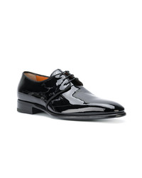 Chaussures derby en cuir noires Santoni