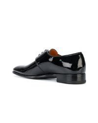 Chaussures derby en cuir noires Santoni