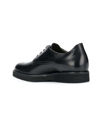 Chaussures derby en cuir noires Corneliani