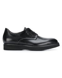 Chaussures derby en cuir noires Corneliani