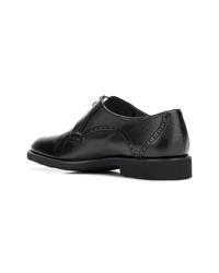 Chaussures derby en cuir noires Moreschi