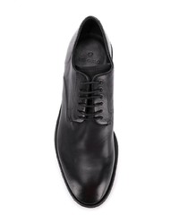 Chaussures derby en cuir noires Del Carlo