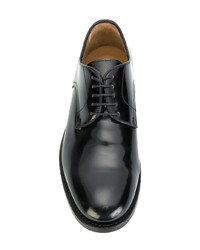 Chaussures derby en cuir noires Dell'oglio