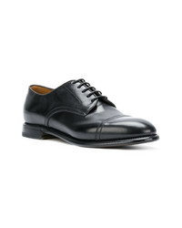 Chaussures derby en cuir noires Silvano Sassetti