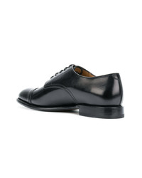 Chaussures derby en cuir noires Silvano Sassetti