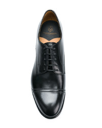 Chaussures derby en cuir noires Silvano Sassetti