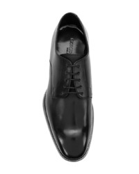 Chaussures derby en cuir noires Giorgio Armani