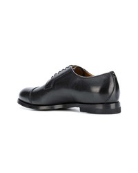 Chaussures derby en cuir noires Silvano Sassetti