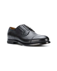 Chaussures derby en cuir noires Silvano Sassetti