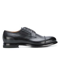 Chaussures derby en cuir noires Silvano Sassetti