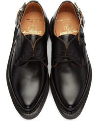 Chaussures derby en cuir noires Comme des Garcons