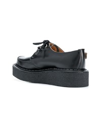 Chaussures derby en cuir noires Comme Des Garcons Homme Plus