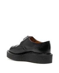 Chaussures derby en cuir noires Comme Des Garcons Homme Plus