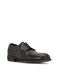 Chaussures derby en cuir noires Guidi