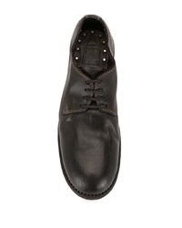 Chaussures derby en cuir noires Guidi