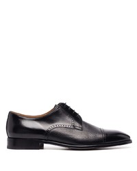 Chaussures derby en cuir noires Corneliani