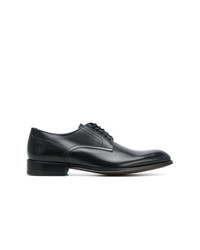 Chaussures derby en cuir noires Corneliani