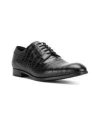 Chaussures derby en cuir noires Emporio Armani