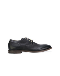 Chaussures derby en cuir noires Del Carlo