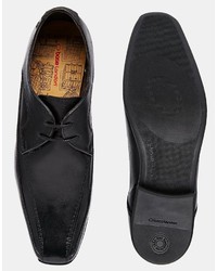 Chaussures derby en cuir noires Base London