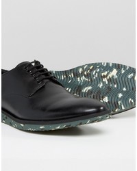 Chaussures derby en cuir noires Asos