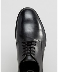 Chaussures derby en cuir noires Asos