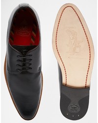 Chaussures derby en cuir noires Base London