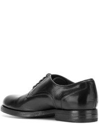 Chaussures derby en cuir noires Pantanetti