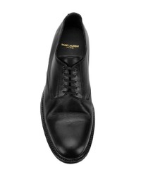 Chaussures derby en cuir noires Saint Laurent