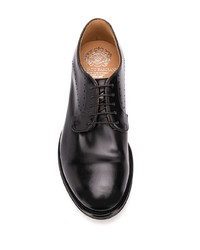 Chaussures derby en cuir noires Alberto Fasciani