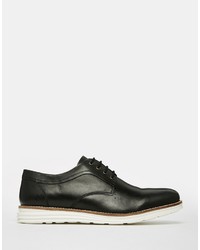 Chaussures derby en cuir noires Dune