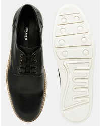 Chaussures derby en cuir noires Dune