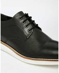 Chaussures derby en cuir noires Dune