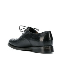 Chaussures derby en cuir noires Silvano Sassetti