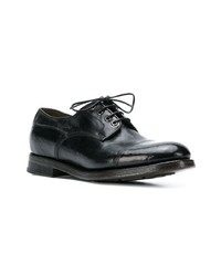 Chaussures derby en cuir noires Silvano Sassetti