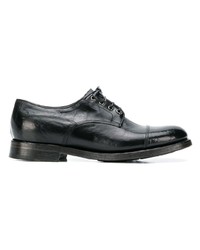 Chaussures derby en cuir noires Silvano Sassetti