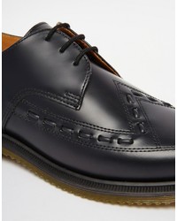 Chaussures derby en cuir noires Dr. Martens