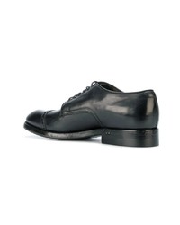 Chaussures derby en cuir noires Silvano Sassetti