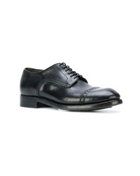 Chaussures derby en cuir noires Silvano Sassetti