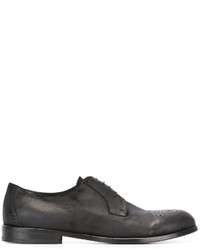 Chaussures derby en cuir noires Ermanno Scervino