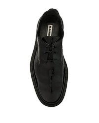 Chaussures derby en cuir noires Jil Sander