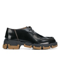 Chaussures derby en cuir noires Lanvin