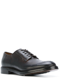 Chaussures derby en cuir noires Silvano Sassetti