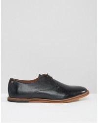 Chaussures derby en cuir noires Frank Wright