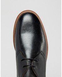 Chaussures derby en cuir noires Frank Wright