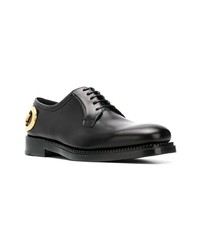 Chaussures derby en cuir noires Salvatore Ferragamo