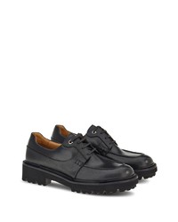 Chaussures derby en cuir noires Ferragamo