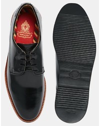 Chaussures derby en cuir noires Base London