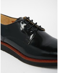 Chaussures derby en cuir noires Base London