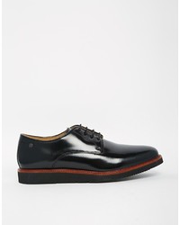 Chaussures derby en cuir noires Base London